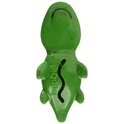 Cycle Dog 3-Play Dino Dog Toy with Ecolast Recycled Material, Mini, Green