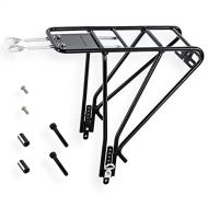 CyclingDeal CYCLINGDEL Aluminum Alloy Rear Pannier Cargo Bike Bicycle Rack Touring - for Disc & Non Disc Brake Road & Mountain Bike Carrier - for Heavy Duty Luggage Bag - Max Load