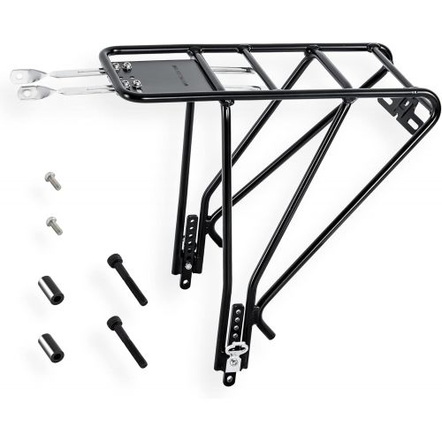  CyclingDeal CYCLINGDEL Aluminum Alloy Rear Pannier Cargo Bike Bicycle Rack Touring - for Disc & Non Disc Brake Road & Mountain Bike Carrier - for Heavy Duty Luggage Bag - Max Load