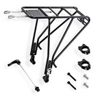CyclingDeal Great for Bikes Without Reserve Mounting Holes -Aluminum Rear Pannier Cargo Bicycle Rack Touring - for Disc & Non Disc Brake Road & Mountain Carrier - Heavy Duty Luggage Bag Max Lo