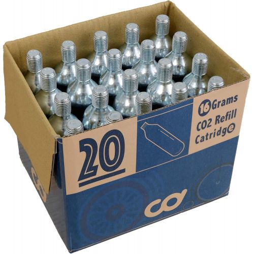  CyclingDeal 6 or 12 or 20 or 30 Packs x 16g Threaded CO2 Cartridges Refills for Bike Bicycle Pump CO2 Inflator Heads - Great Refill for Mountain Or Road Bikes Tires