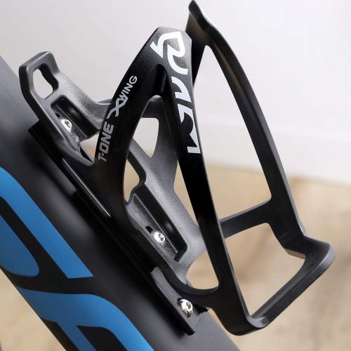  CyclingDeal Bicycle Bike Cycling Water Bottle Holder Cage Black + Bottle Cage Reposition Adaptor - Road or Mountain or Kids Bike Frame - Adjustable Position