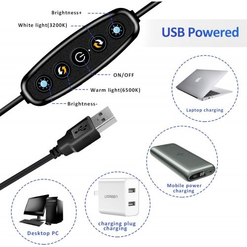  [아마존베스트]Cyezcor Video Conference Lighting Kit, Light for Monitor Clip On,for Remote Working, Distance Learning,Zoom Call Lighting, Self Broadcasting and Live Streaming, Computer Laptop Vid