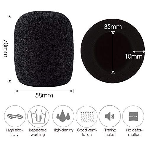  [아마존베스트]Cyleibe Adsshopp Foam Microphone Protection Voice Cover 10 Pieces Microphone Pop Filter Windscreen for Interview KTV