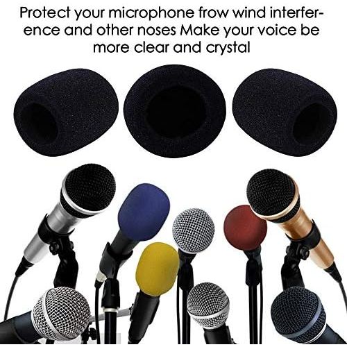  [아마존베스트]Cyleibe Adsshopp Foam Microphone Protection Voice Cover 10 Pieces Microphone Pop Filter Windscreen for Interview KTV