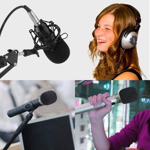  [아마존베스트]Cyleibe Adsshopp Foam Microphone Protection Voice Cover 10 Pieces Microphone Pop Filter Windscreen for Interview KTV