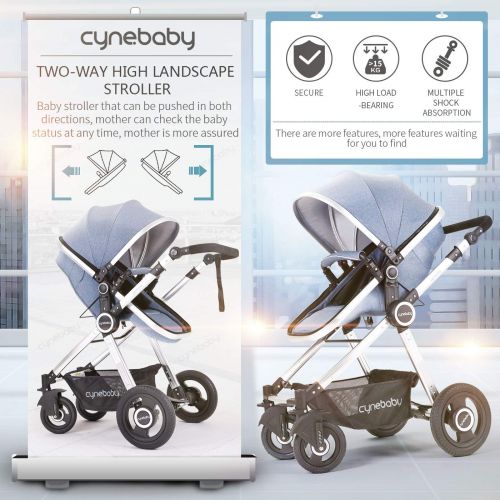  Baby Stroller Bassinet Pram Carriage Stroller - Cynebaby All Terrain Vista City Select Pushchair Stroller...