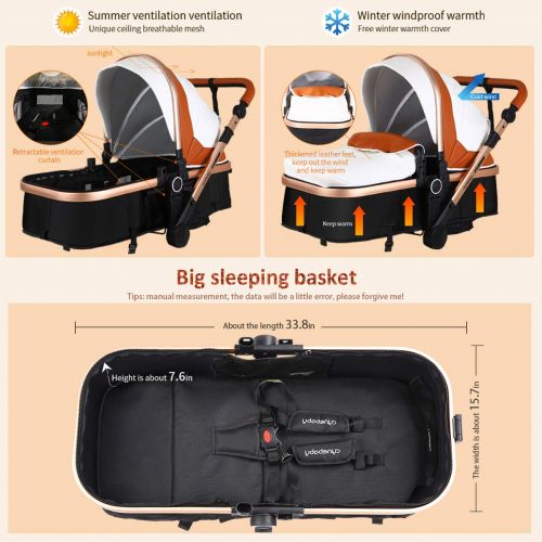  Bassinet Baby Stroller Reversible All Terrain - Cynebaby Vista City Select Strollers for Infant Toddler...