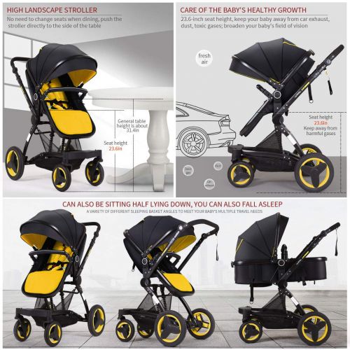  Cynebaby Stroller Bassinet Reversible Pram Strollers Infant All Terrian Baby Carriage City Select Vista...