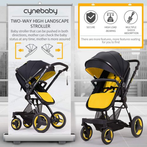  Cynebaby Stroller Bassinet Reversible Pram Strollers Infant All Terrian Baby Carriage City Select Vista...
