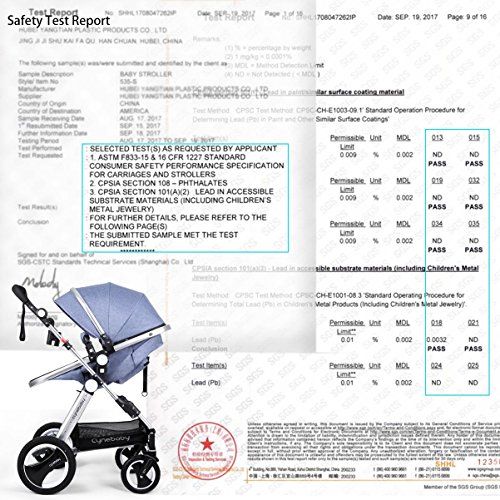  Infant Toddler Baby Stroller Carriage - Cynebaby Compact Pram Strollers add Tray (khaki)