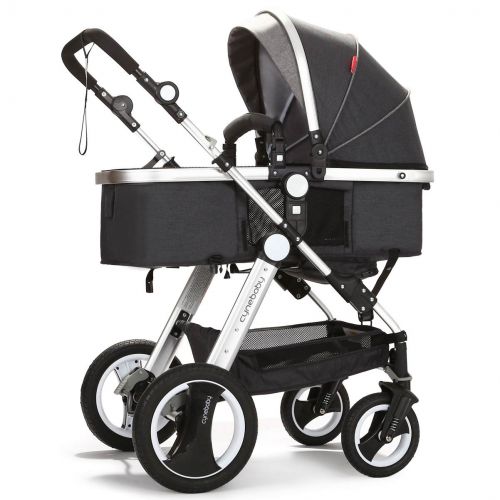  Cynebaby cynebaby Infant Toddler Baby Stroller Carriage Compact Pram Strollers add Tray (Black)