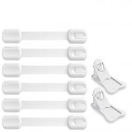 Cynkie Child Safety Locks for Cabinet Drawer Fridge and Toilet Seat with Adjustable Latches - 12 pack