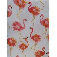 Cynthia Rowley New York Water Resistant Indoor Outdoor Tablecloth (Flamingo Paradise) 60 x 120 Oblong Seats 10-12