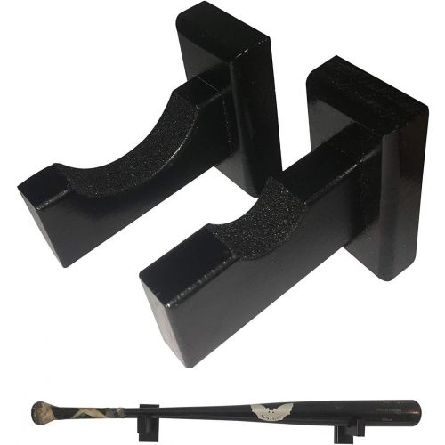  Cypress Sunrise Baseball Bat Display Holder Rack for Wall Mount - Replaces Case or Stand - Solid Wood w/Felt Liner and Hidden Screws- Natural or Black Color Option