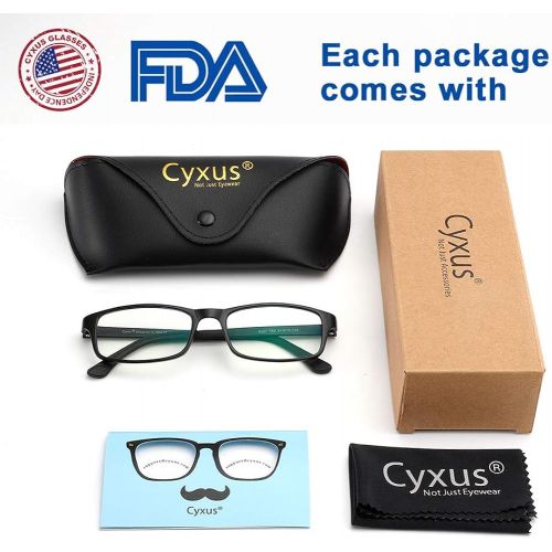  [아마존베스트]Cyxus Clear Lens Plain Glasses, Fashion Eyewear for Men Women, [Lightweight TR90] Unisex Spectacles Eyeglasses Frame（8327X02）