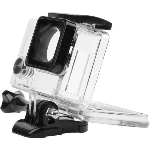  D&F D & F Schutz Fall offenen Seite Gehause mit Objektiv Transparent Rahmen Mount Shell Box fuer GoPro Hero 4 3 + Action Kamera