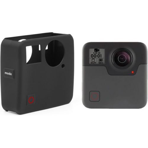  D&F 4-in-1 Zubehoer fuer GoPro Fusion-Kit Aufbewahrungstasche + Silikonhuelle + Objektivschutzkappe + Kunststoffschienenhalterung