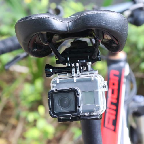  D&F & F 2pcs Fahrrad Sattel Schiene fuer alle GoPro Held SJCAM YI AKASO Campark Crosstour und andere Action-Kamera