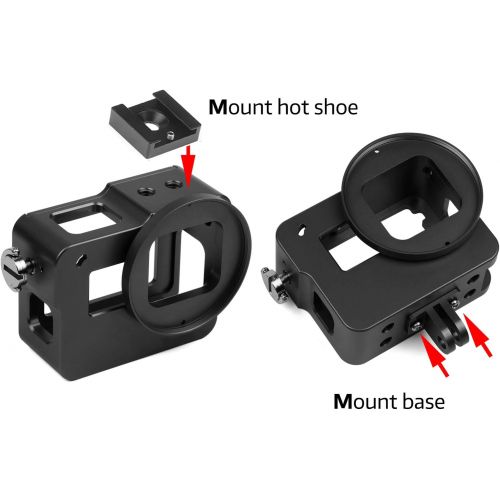  D&F Upgrade Aluminium Alloy Protective Housing Case Skeleton Border Frame with Backdoor for GoPro Hero 5