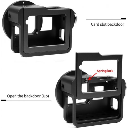  D&F Upgrade Aluminium Alloy Protective Housing Case Skeleton Border Frame with Backdoor for GoPro Hero 5