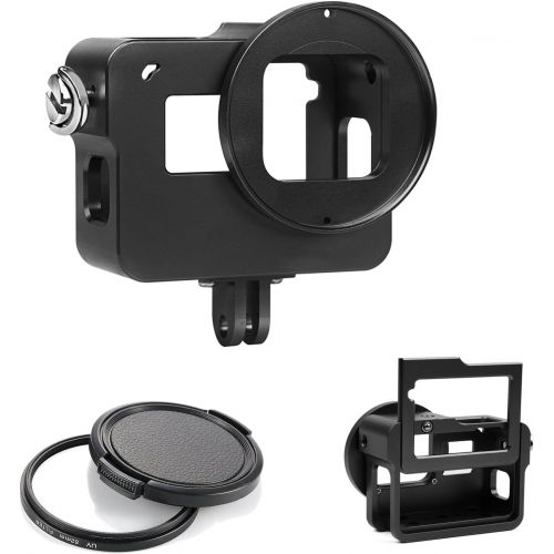  D&F Upgrade Aluminium Alloy Protective Housing Case Skeleton Border Frame with Backdoor for GoPro Hero 5