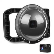 D&F Dome Port for GoPro Hero 10 Black/Hero 9 Black, Two Handles Dome Lens Builted-in 45m/147ft Waterproof Sealed Housing Case Diving Swimming Accessory