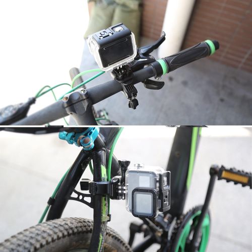  D&F Small Size Handlebar Seatpost Pole Bike Action Camera Mount for GoPro HERO 7/6/5/4 SJCAM YI AKASO Crosstour Campark APEMAN