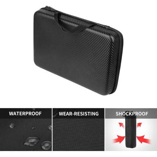  D&F PU Waterproof Carrying Case Storage Bag Protective Shockproof Box for GoPro GoPro Hero 7/6/5/4/HERO(2018) APEMAN Campark AKASO SJCAM Xiaomi Yi Sport Camera Accessories - Large