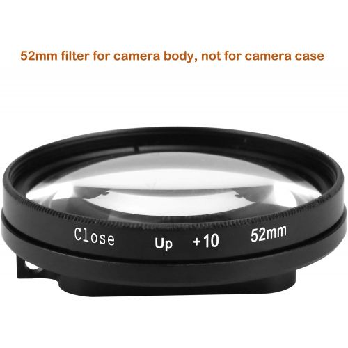  D&F 52mm Professional Close-Up Macro Filter Lens 10X Magnificatoin High Definition Lens for GoPro Hero 5, Hero 6, Hero 7 Black,Hero(2018) Camera Body