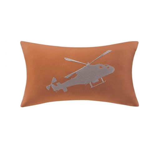  D&H 4 Piece Kids Boys Grey Orange Camouflage Comforter Full Queen Set, Army Camo Bedding Light Gray Colors Military Pattern Abstract Helicopter Pillow Teen Childrens, Polyester