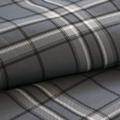  D&H 5 Piece Boys Grey Tartan Plaid Theme Comforter Full/Queen Set, Beautiful Madras Checkered Pattern, Lodge Cabin Hunting Themed, Classic Country Style, Printed Reversible Bedding, vi