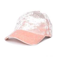 D&Y Dusty Pink Crushed Velvet Baseball Hat