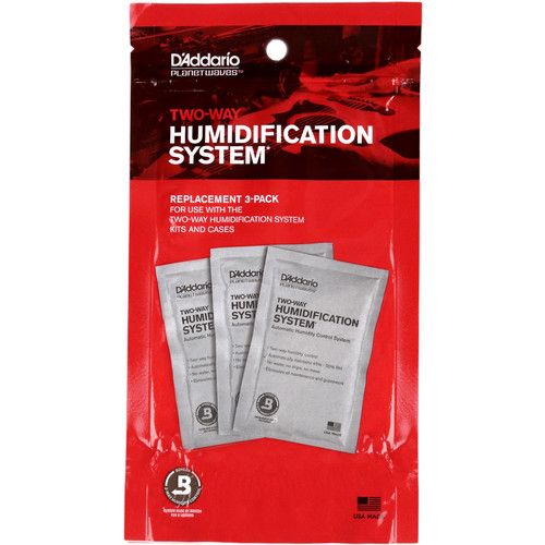  D'Addario Two-Way Humidification System Replacement Packets (3-Pack)