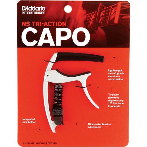  D'Addario NS Tri-Action Capo (Silver)