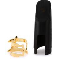 D'Addario HBS1G H Ligature and Cap for Graftonite Slim Baritone Saxophone Mouthpiece - Gold