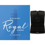 D'Addario Royal Eb Clarinet Reed (10-pack) with Reed Vitalizer Case - 3.0