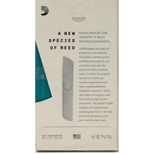  D'Addario VBB0135G2 VENN Generation 2 Bb Clarinet Reed - 3.5