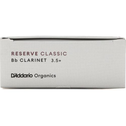  D'Addario Organics Reserve Classic Bb Clarinet Reeds - 3.5+ (10-pack)
