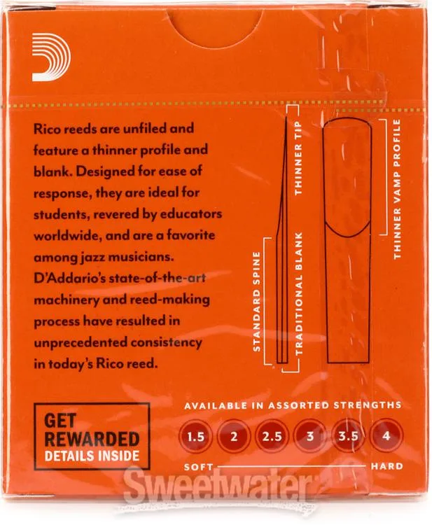  D'Addario RCA10 Rico Bb Clarinet Reed Accessories Bundle - 3.0 (10-pack)