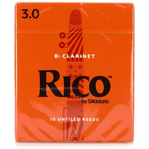  D'Addario RCA10 Rico Bb Clarinet Reed Accessories Bundle - 3.0 (10-pack)