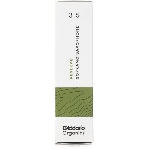  D'Addario Organics Reserve Soprano Saxophone Reeds - 3.5 (10-pack)