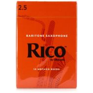 D'Addario RLA1025 - Rico Baritone Saxophone Reeds - 2.5 (10-pack)