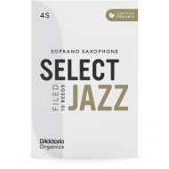 D'Addario Organics Select Jazz Filed Soprano Saxophone Reeds - 4 Soft (10-pack)