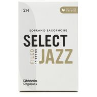 D'Addario Organics Select Jazz Filed Soprano Saxophone Reeds - 2 Hard (10-pack)