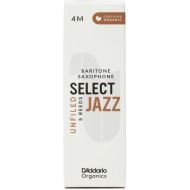 D'Addario Organics Select Jazz Unfiled Baritone Saxophone Reeds - 4 Medium (5-pack)