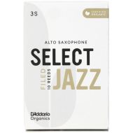 D'Addario Organics Select Jazz Filed Alto Saxophone Reeds - 3 Soft (10-pack)