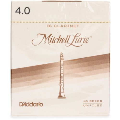  D'Addario Mitchell Lurie Bb Clarinet Reed (10-pack) with Reed Vitalizer Case - 4.0