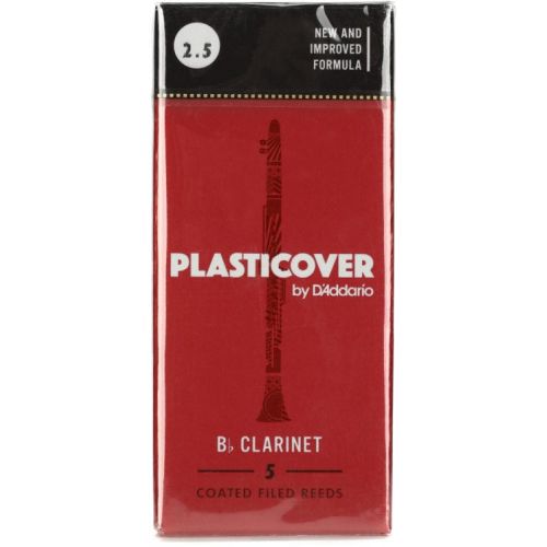  D'Addario Plasticover Bb Clarinet Reed (5-pack) with Reed Vitalizer Case - 2.5