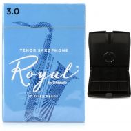 D'Addario Royal Tenor Saxophone Reeds (10-pack) with Reed Vitalizer Case - 3.0